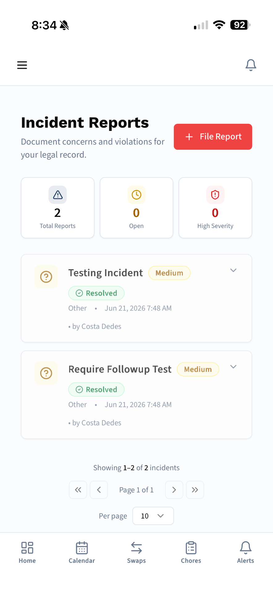 Legal & records navigation